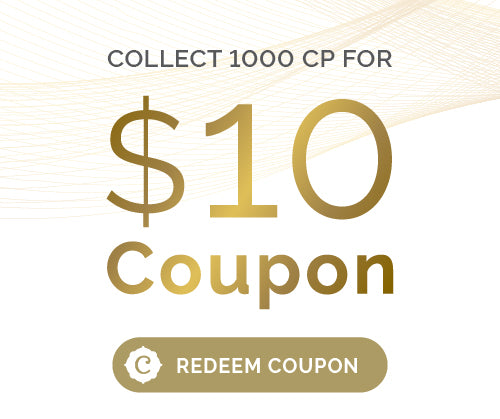 collect 1000 CP for $10 coupon - redeem coupon