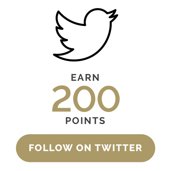 earn 200 points by following us on twitter