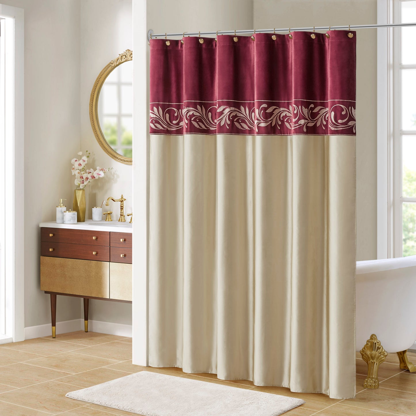 Croscill Classics Embroidery Shower Curtain