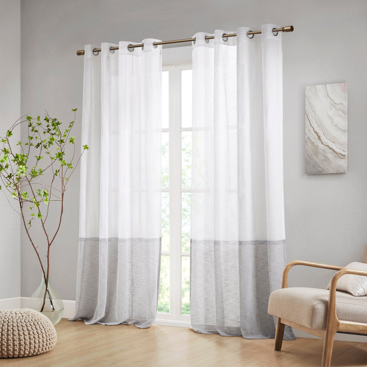 Croscill Casual Dual-colored Curtain Panel (Single)