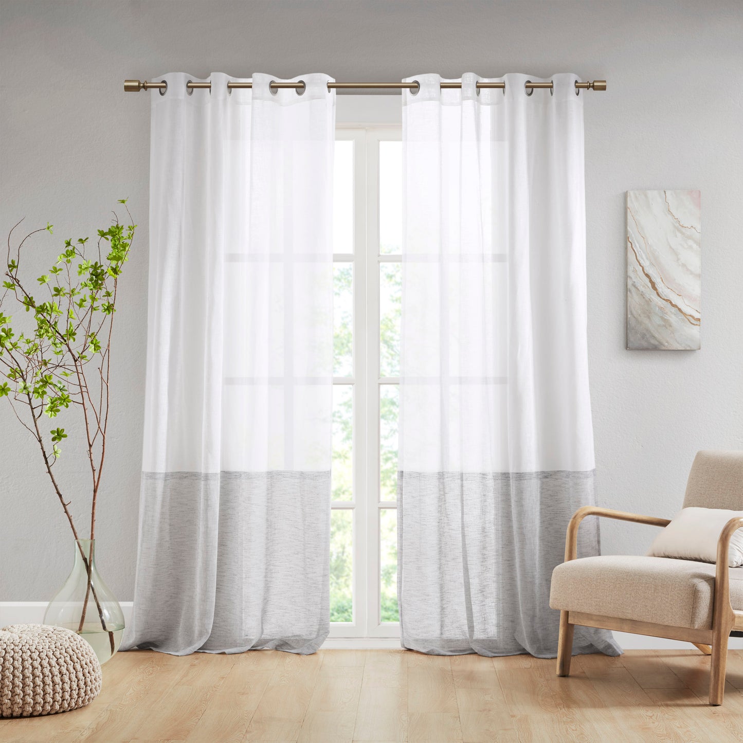 Croscill Casual Dual-colored Curtain Panel (Single)