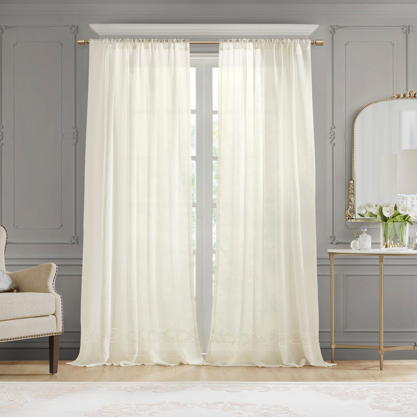 Croscill Classics Embroidery Curtain Panel (Single)