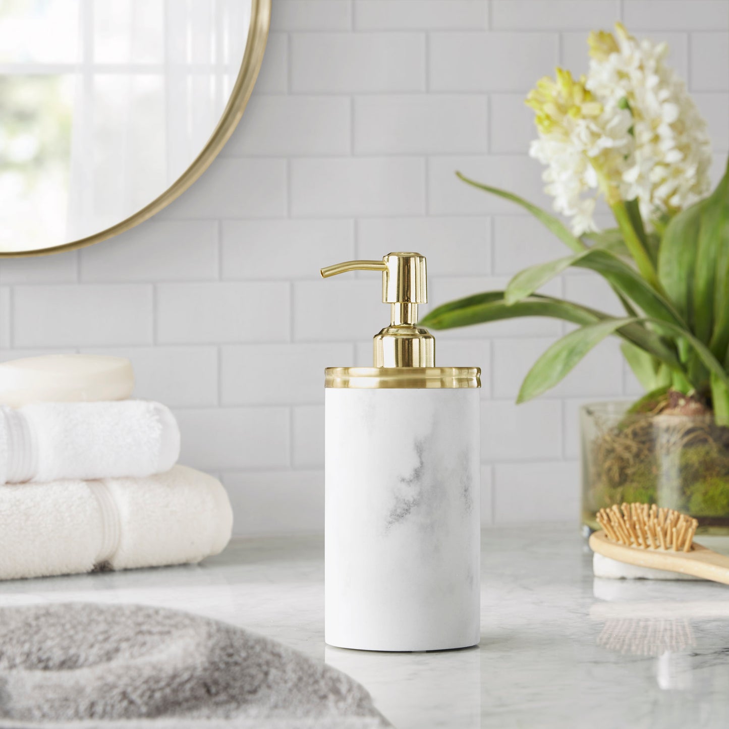 Croscil Gold Marbled Resin Lotion Pump