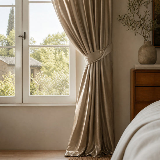 Avignon Pleat Curtain Panel with Tieback