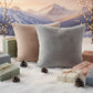 Sable Solid Faux Fur Square Decor Pillow