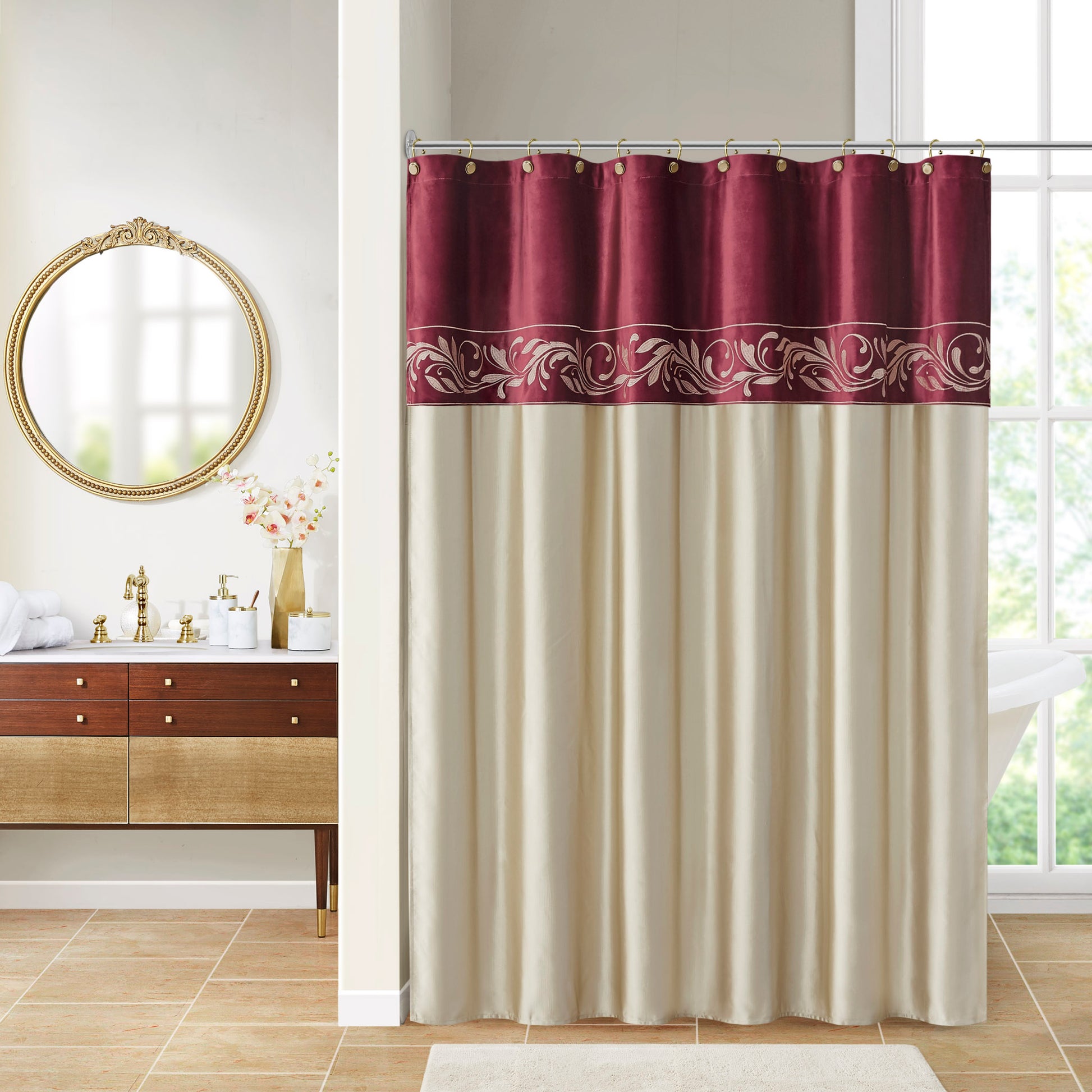 Croscill Classics Embroidery Shower Curtain