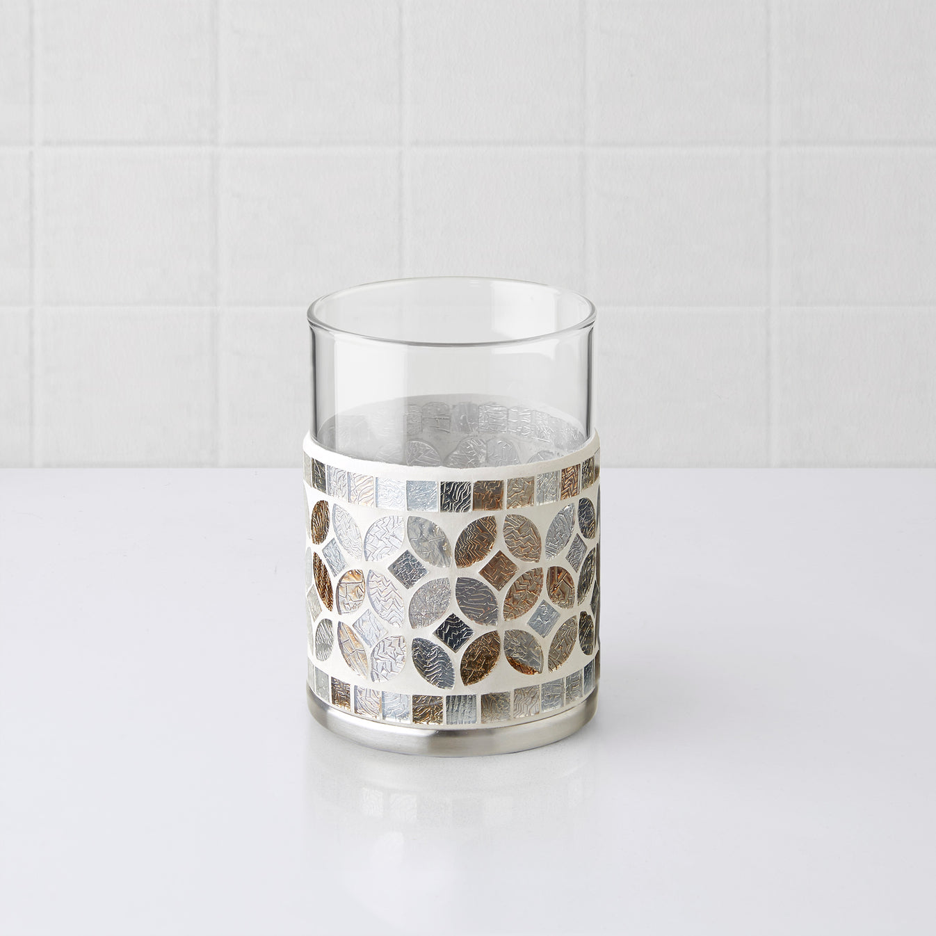 Croscill Seville Mosaic Glass Tumbler Bath Accessories Croscill
