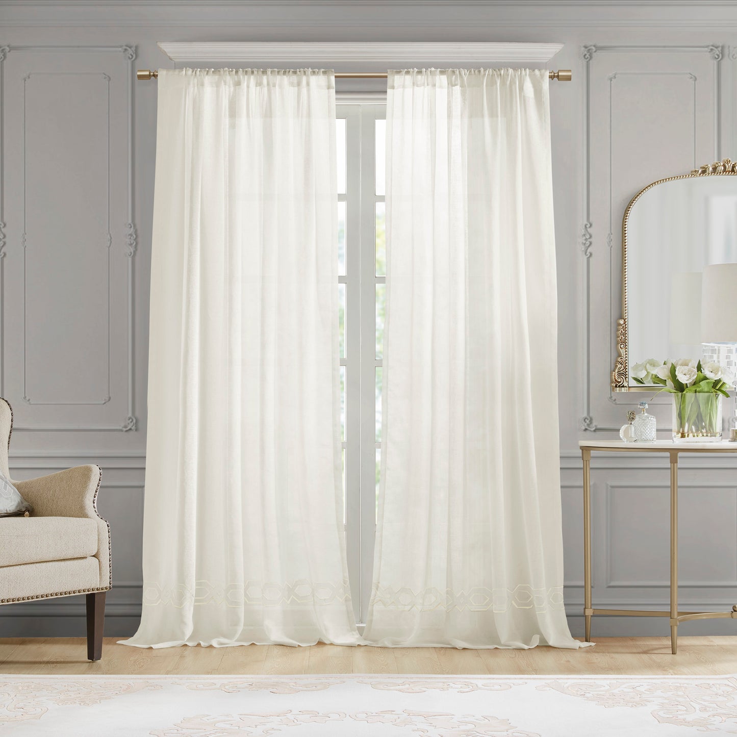 Croscill Classics Embroidery Curtain Panel (Single)