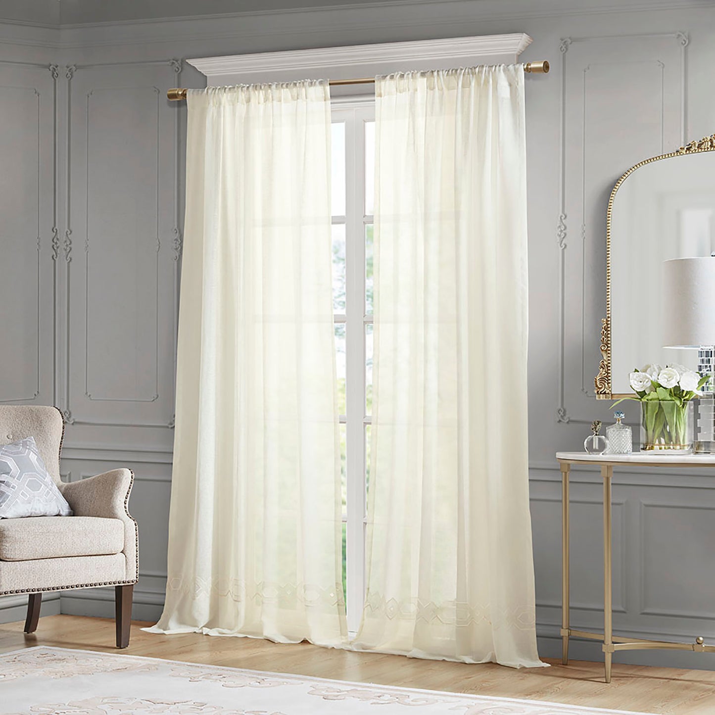 Croscill Classics Embroidery Curtain Panel (Single)