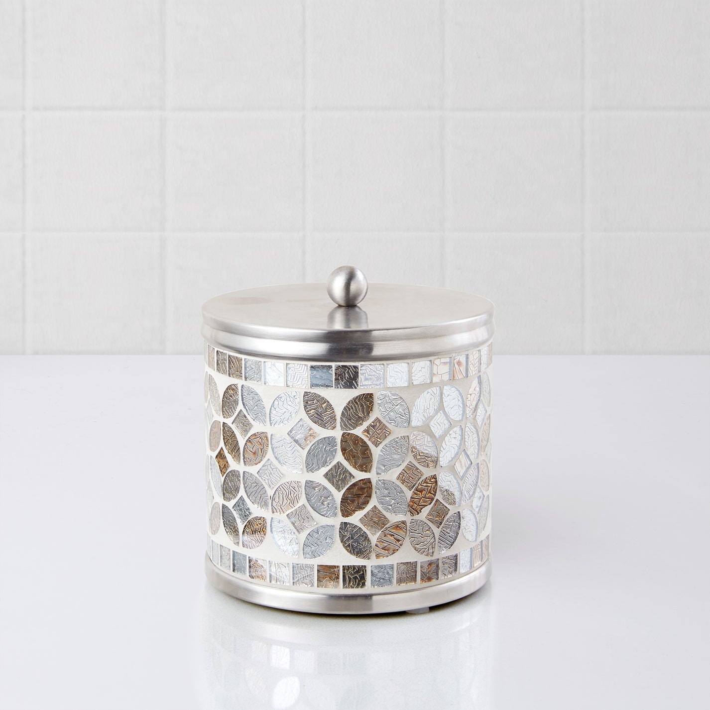 Croscill Seville Mosaic Glass Jar Bath Accessories Croscill